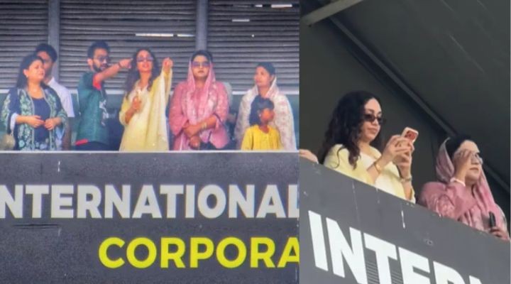 বাংলাদেশের খেলা দেখতে মিরপুর স্টেডিয়ামে জাইমা রহমান